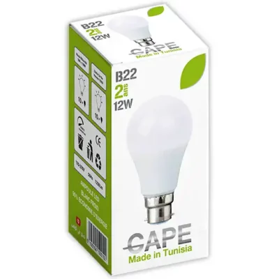 Performance et économie : Ampoules LED B22 de 12W, offrant une luminosité puissante avec une efficacité énergétique supérieure, idéales pour un éclairage efficace et durable