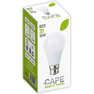 Éclairage efficace : Ampoules LED B22 de 15W, fournissant une lumière vive et économe en énergie pour une utilisation durable et économique.