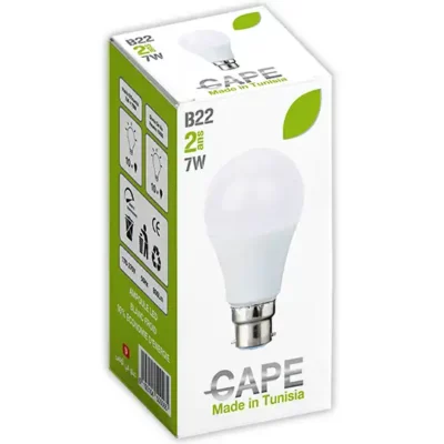 Technologie LED avancée : Ampoules B22 de 7W offrant une luminosité optimale et une efficacité énergétique remarquable, parfaites pour tous types d'éclairage.